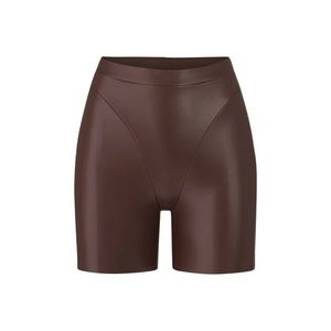 SKIMS faux leather biker shorts